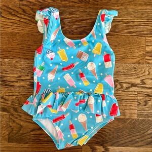 Baby Boden Blue Ice Cream Print One Piece